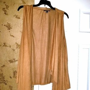 Tan suede duster/shrug